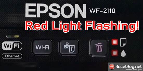 Epson WF-2110 Flashing red light alternately