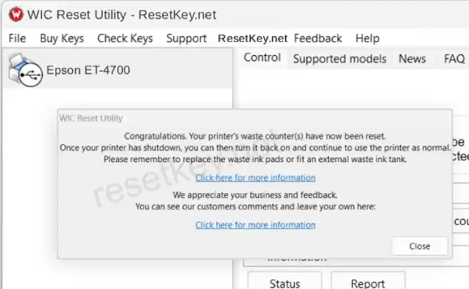 congratulations your epson et 4700 printer wic have now been reset