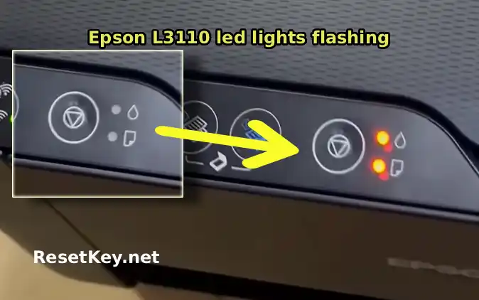 epson l3110 ink and paper light flashing