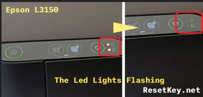 epson l3150 led lights flashing error
