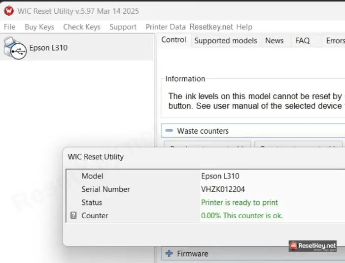 This counter is ok printer is ready to print