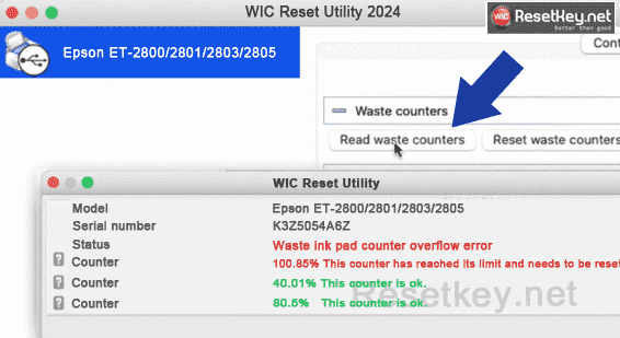 How to check Epson ET-2800 waste ink counter