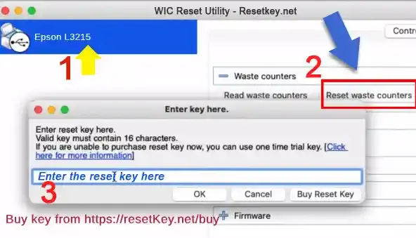 click reset waste counters epson l3215