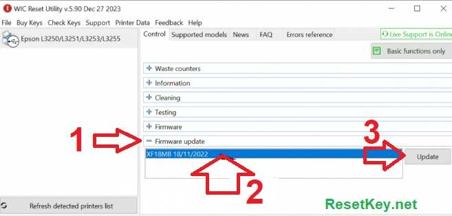 downgrade epson printer firmware