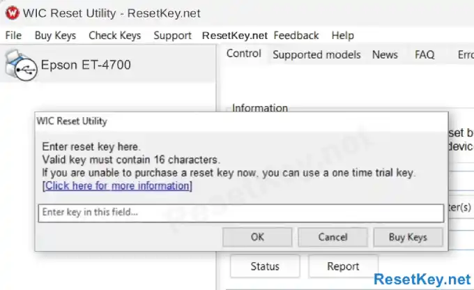 enter epson et 4700 wic reset key