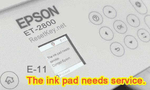 How to fix Epson ET-2800 E-11: The ink pad needs service