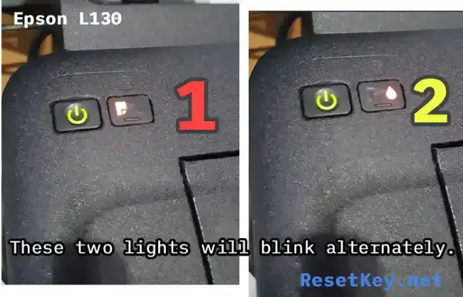 Epson L130 printer red light blinking error