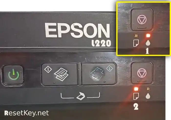 epson l220 red led light flashing
