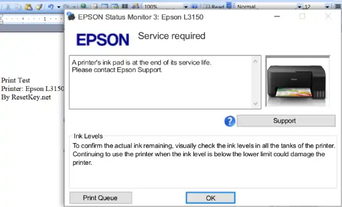 epson l3150 service required ink pad is at the end error