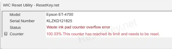 epson et 4700 waste ink counter overflowed