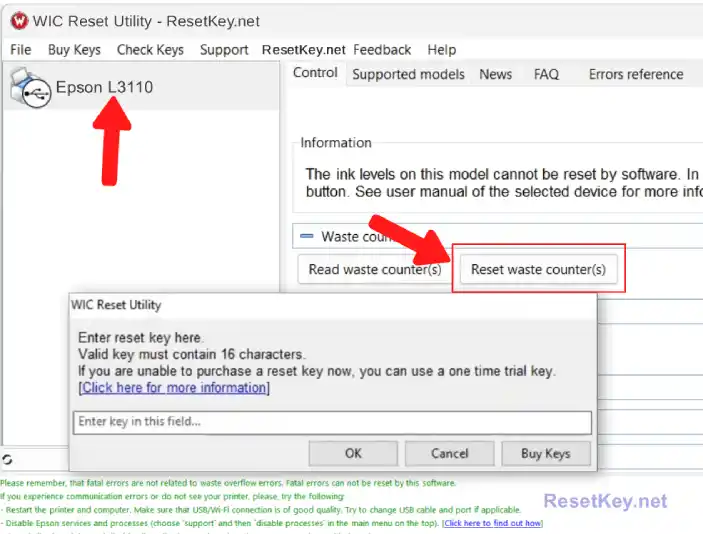 epson l3110 click reset waste ink counter button