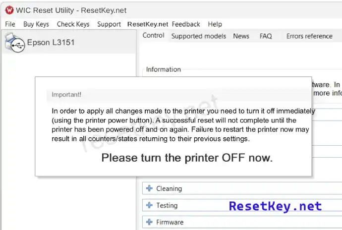 epson l3151 turn off then on to restart printer