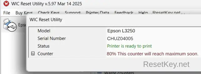 free reset epsonl3250 wic to 80 percent imgx