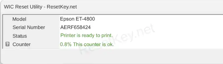 reset epson et-4800 read waste ink counter result not overflow