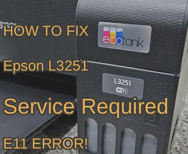 reset epson l3251 service required and red light flashing error