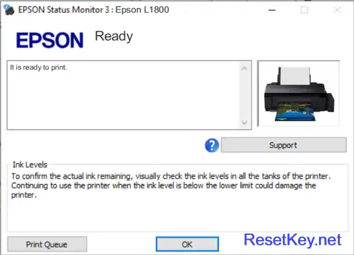 reset epson l1800 printer ready to print