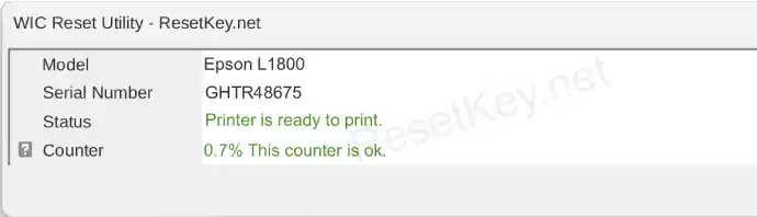 reset epson l1800 read waste ink counter result not overflow
