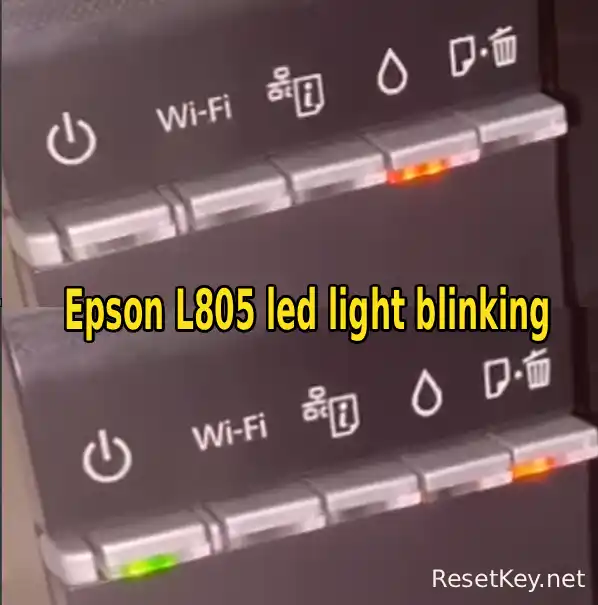 resetepsonl805 led light flashing