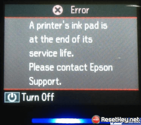 Epson T1100 printer waste ink pad counter overflow - end of service