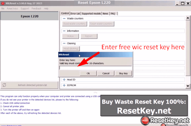 enter free wic reset key
