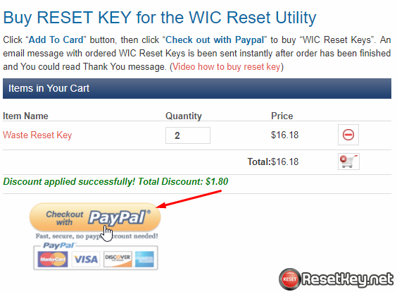 1 dollar wic reset key