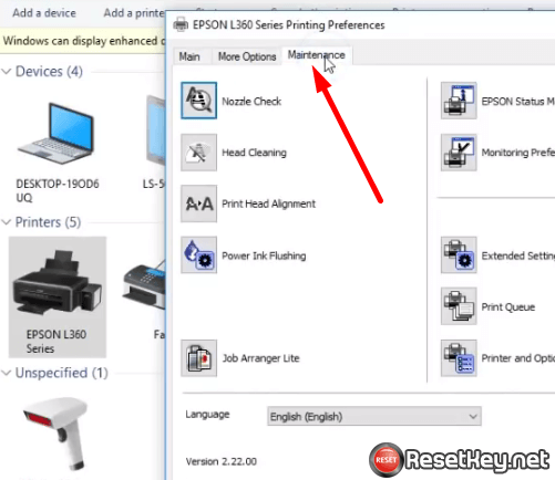 Fix Epson printer no maintenance tab - step 6