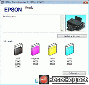 Check Epson Printer Status in Epson Status Monitor Utility