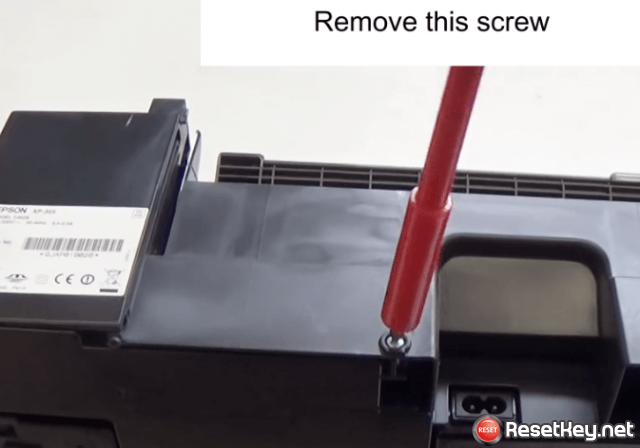 remove waste ink tray screw