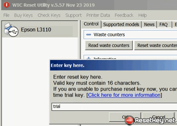 enter key trial