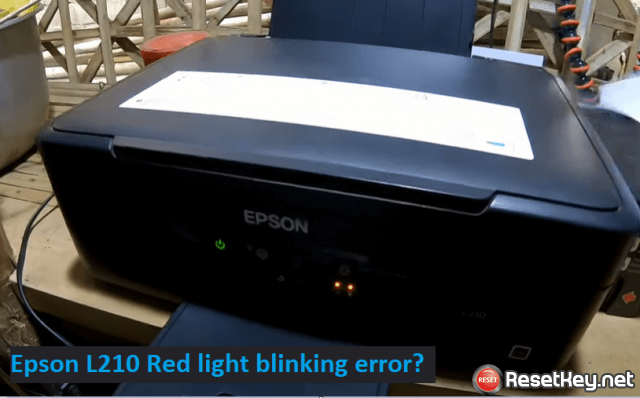 How to fix Epson L210 printer's red light blinking