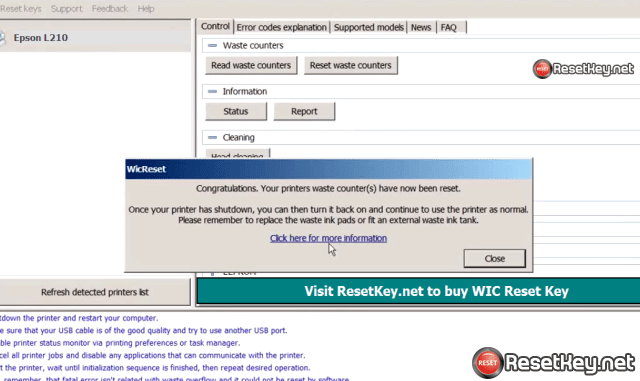 Wic reset key for epson l210 free