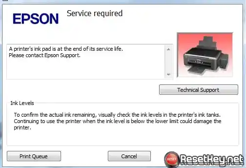 Computer show a printer's ink pad is at the end of its service life - Image 7